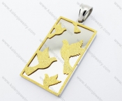 Stainless Steel Gold Plating Pigeons Pendant - KJP160108