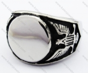 Vintage Stainless Steel Eagle Sign Ring - KJR330080