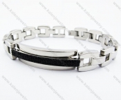 Stainless Steel Black Rhinestones Bracelet - KJB400021