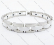 White Stainless Steel Ceramic Bracelet - KJB400027