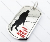Stainless Steel Anti-war Tag Pendant - KJP400019