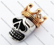 2 Parts Stainless Steel Rose Gold Crown Skull Pendant - KJP400026