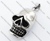 Stainless Steel Wronged Skull Pendant - KJP400034