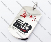 Stainless Steel Marxism Leninism Tag Pendant - KJP400055
