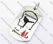 Stainless Steel Chinese Kungfu Tag Pendant - KJP400060
