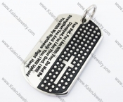 Stainless Steel Cross Sign Tag Pendant - KJP400061