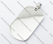 Smooth Stainless Steel Square Pendant - KJP400065