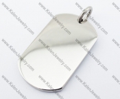 Smooth Stainless Steel Square Pendant - KJP400066