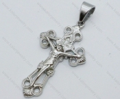 Stainless Steel Jesus Cross Pendant - KJP050565