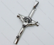 Men's Stainless Steel Jesus Cross Pendant - KJP050570