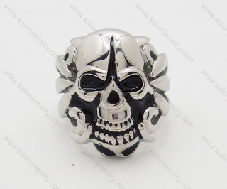 Stainless Steel Skull Ring For Men - KJR090133
