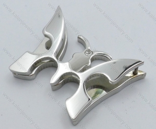 Kalen Pure Silver Stainless Steel White Cutting Butterfly Pendants - KJP050697