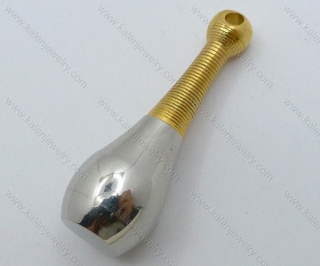 Gold Stainless Steel Perfume Bottle Pendant - KJP050803