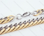 Stainless Steel Gold Plating Necklace - KJN200003
