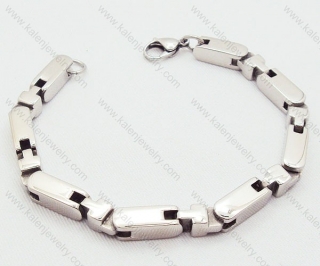 Polish Silver Stainless Steel Stamping Bracelets - KJB200012