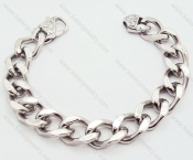Shiny Silver Plated Stainless Steel Stamping Men's Big Bracelets from Kalen Jewelry - KJB200036