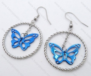 Stainless Steel Cutting Butterfly Earrings