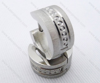 Wholesale Stainless Steel Classical Cutting Earrings KJE050375