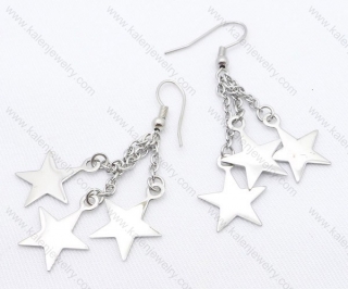 Stainless Steel Three Stars Earrings
