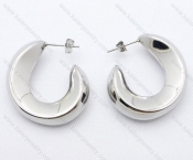Shiny Silver Peculiar Stainless Steel Cartoon Earrings - KJE050098