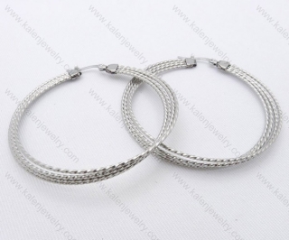 Wholesale Stainless Steel Line Earrings - KJE050486