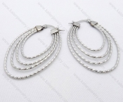 Wholesale Stainless Steel Line Earrings - KJE050487