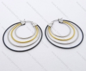 Wholesale Stainless Steel Line Earrings - KJE050491