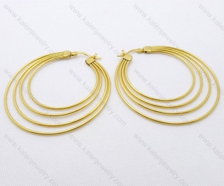 Wholesale Stainless Steel Line Earrings - KJE050494