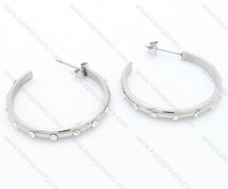 Wholesale Stainless Steel Line Earrings - KJE050524