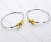 Wholesale Stainless Steel Line Earrings - KJE050603