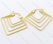 Wholesale Stainless Steel Line Earrings - KJE050691