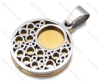Stainless Steel Gold Jewelry of Round Pendants - KJP050949