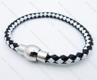 Stainless Steel Leather Bracelets - KJB030005
