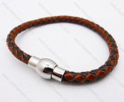 Stainless Steel Leather Bracelets - KJB030013