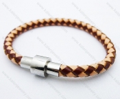 Stainless Steel Leather Bracelets - KJB030014