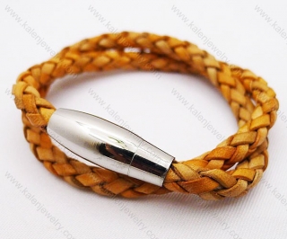 Stainless Steel Leather Bracelets - KJB030021