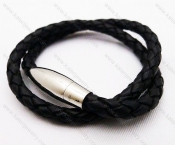 Stainless Steel Leather Bracelets - KJB030022