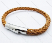 Stainless Steel Leather Bracelets - KJB030025