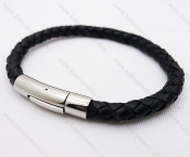 Stainless Steel Leather Bracelets - KJB030041