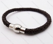 Stainless Steel Leather Bracelets - KJB030050