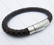 Stainless Steel Leather Bracelets - KJB030066