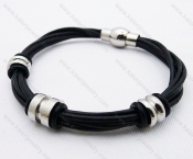 Stainless Steel Leather Bracelets - KJB030083