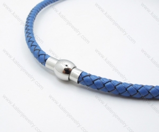 Leather necklace with Stainless Steel Pendant - KJN030001