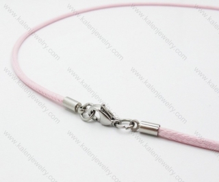 Leather necklace with Stainless Steel Pendant - KJN030030
