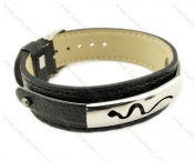 Stainless Steel Leather Bracelets - KJB060005