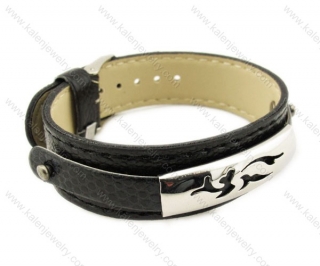 Stainless Steel Leather Bracelets - KJB060007