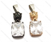 Stainless Steel Casting Diamond Couple Pendants - KJP110013