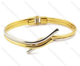 65 × 54 mm Stainless Steel Gold Plating Bangle For Women - KJB100009