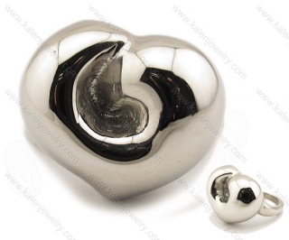 Stainless Steel Heart Ring - KJR080009