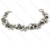 Stainless Steel Casting Skull Bracelets - KJB170015